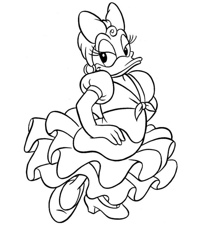 coloriage daisy danse le flamenco